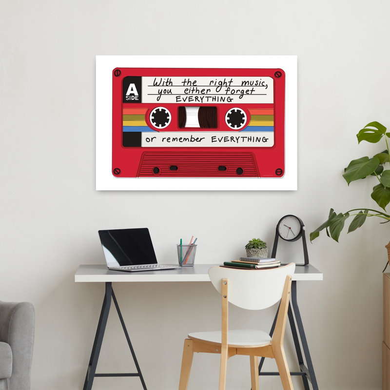 «Music Memory», art abstrait rétro, H 24 po x l 36 po