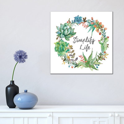 Simplify Life by Carol Robinson - Wrapped Canvas Print
