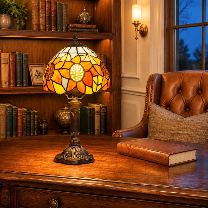 Lampe de table 14,25 po Tiffany Sunflower