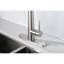 Kitchen Faucet With Pull Down Sprayer Brushed Nickel, High Arc Single Handle Kitchen Sink Faucet With Deck Plate, Commercial Modern Stainless Steel Kitchen Faucets