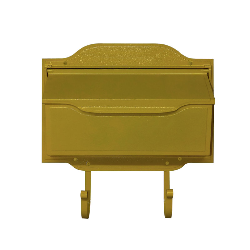 Asbury Aluminum Wall Mounted Mailbox, Yellow