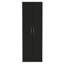  Wardrobe Storage Cabinet Armoire Closet with 2 Doors and 4 Utility Shelves 23 Inch Wooden Organization Unit for Bedroom - Black-1433237266