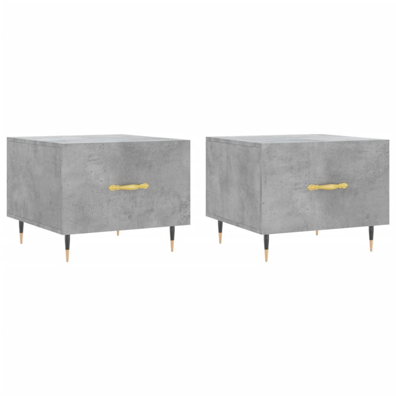 Four Leg Coffee Table with Storage, concrete grey