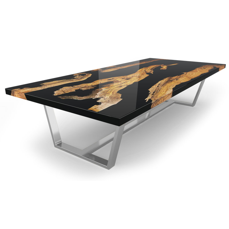 Morano Coffee Table, Black, 17.7" H x 47.2" L x 23.6" W