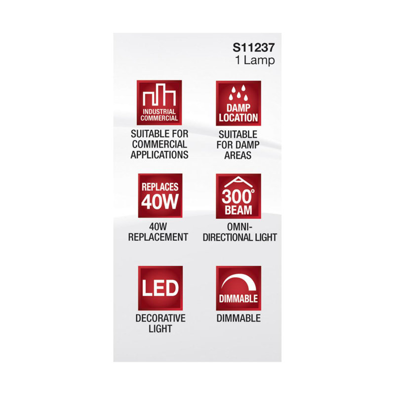 5 Watt White LED Bulb, 4000K