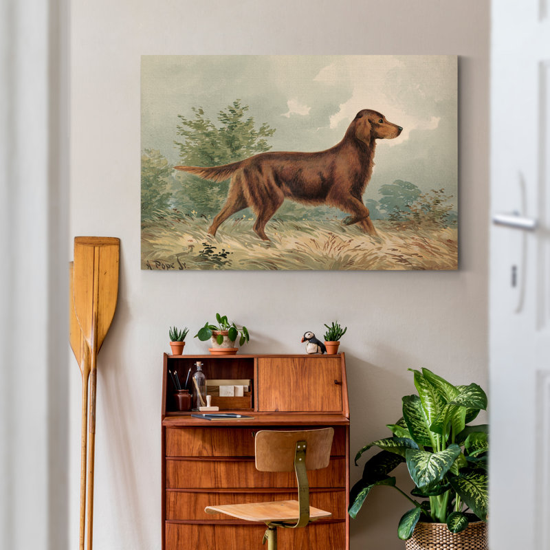 " Irish Setter I " Painting Print, 8" H x 12" W x 1.5" D, Wrapped Canvas