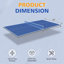 7*4Ft Blue Mid-Size Ping Pong Conversion Top Foldable & Portable Table Tennis Table Top For Indoor Games, Blue-120218672-120218671