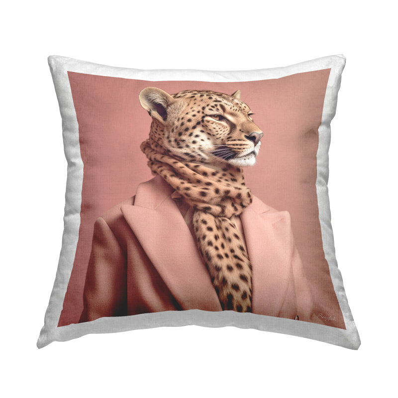 Coussin Stupell Industries Glam Cheetah Fashion