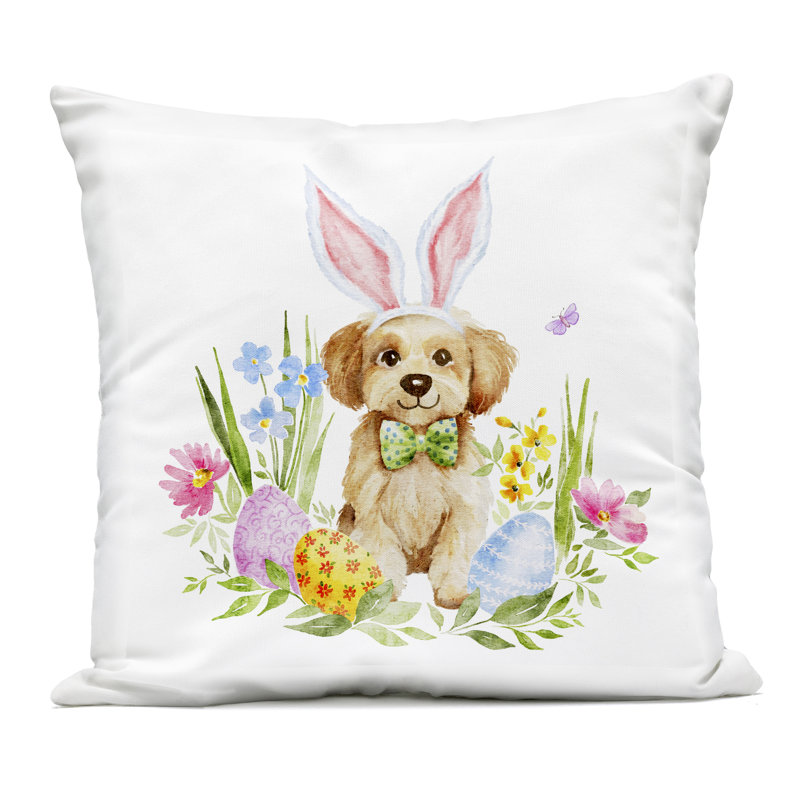 Coussin Playful, Animaux verts 68, Carré 18 po