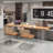 Burlywood Rectangular Solid Wood desks-108074361