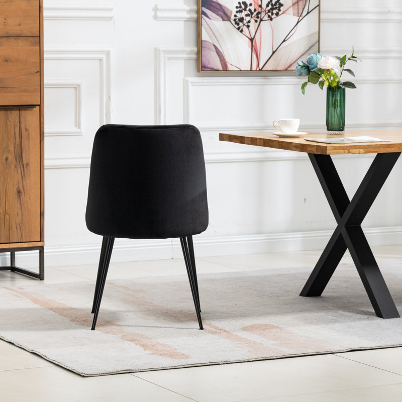 Corto 46cm H Velvet Upholstered Accent, Black