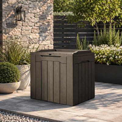 Boîte de rangement extérieure en résine 31 gallons