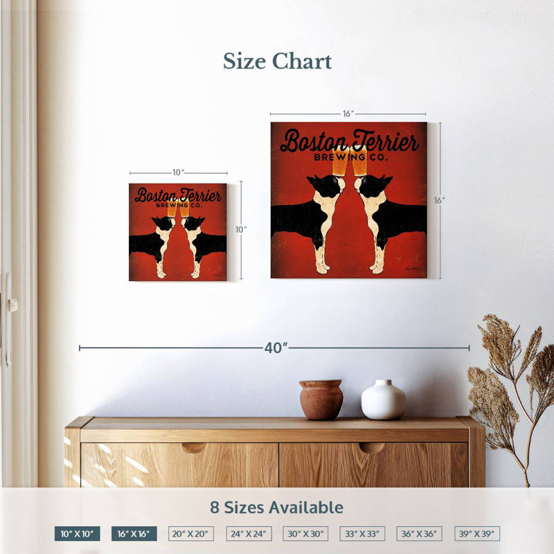 Kema Boston Terrier Brewing Co Wall Sign