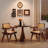 Clayton PE Rattan Dining Chairs with Rubberwood Frame
