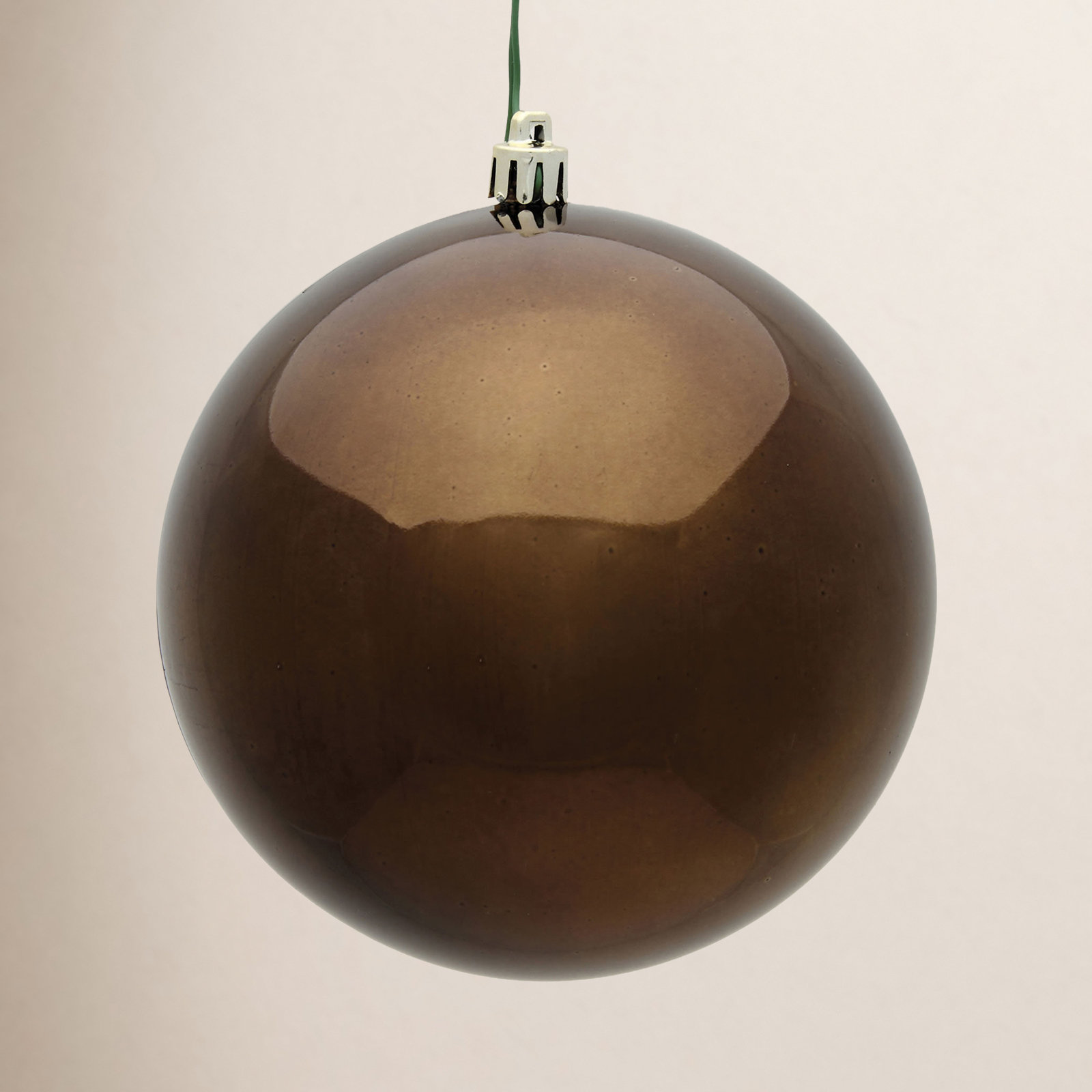2" Shatterproof Bauble, Pewter Glitter