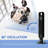 HOMCOM Freestanding Tower Fan Cooling For Bedroom With Oscillating, 3 Speed, 12H Timer, LED Sensor Panel, Remote Controller, Black-66364001