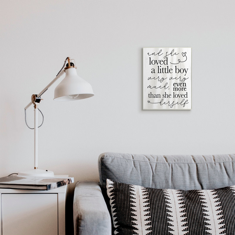 «Lived A Little Boy», phrase «Family Home Sentiments», Plaque murale, H 15 po x l 10 po