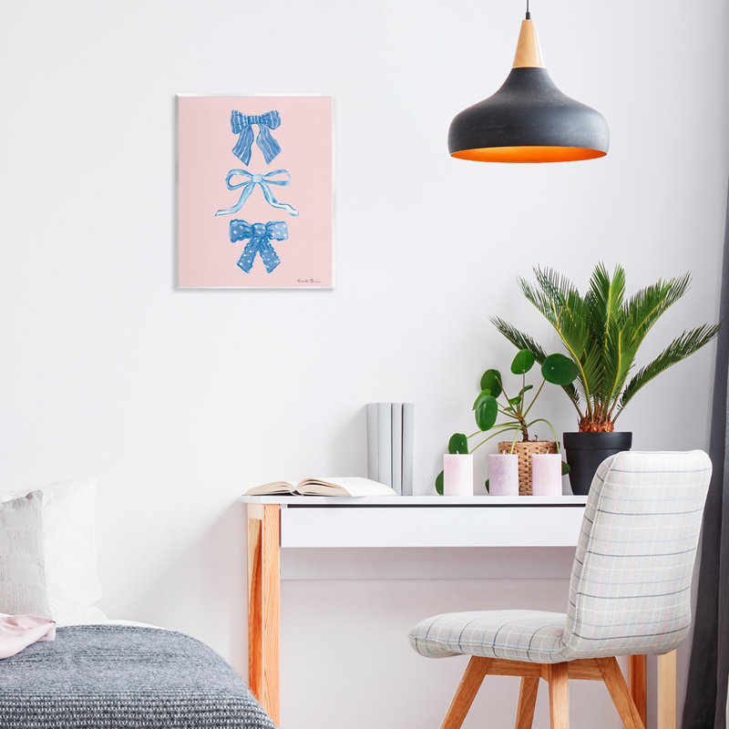 Jolie plaque murale bleue et rose par Farida Zaman