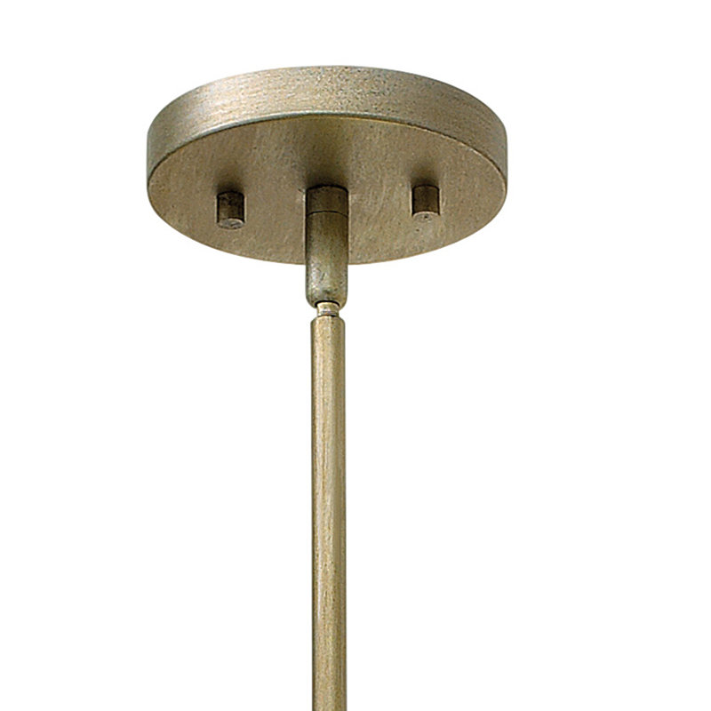 Key 3 - Light Unique / Statement Drum Pendant, Silver leaf