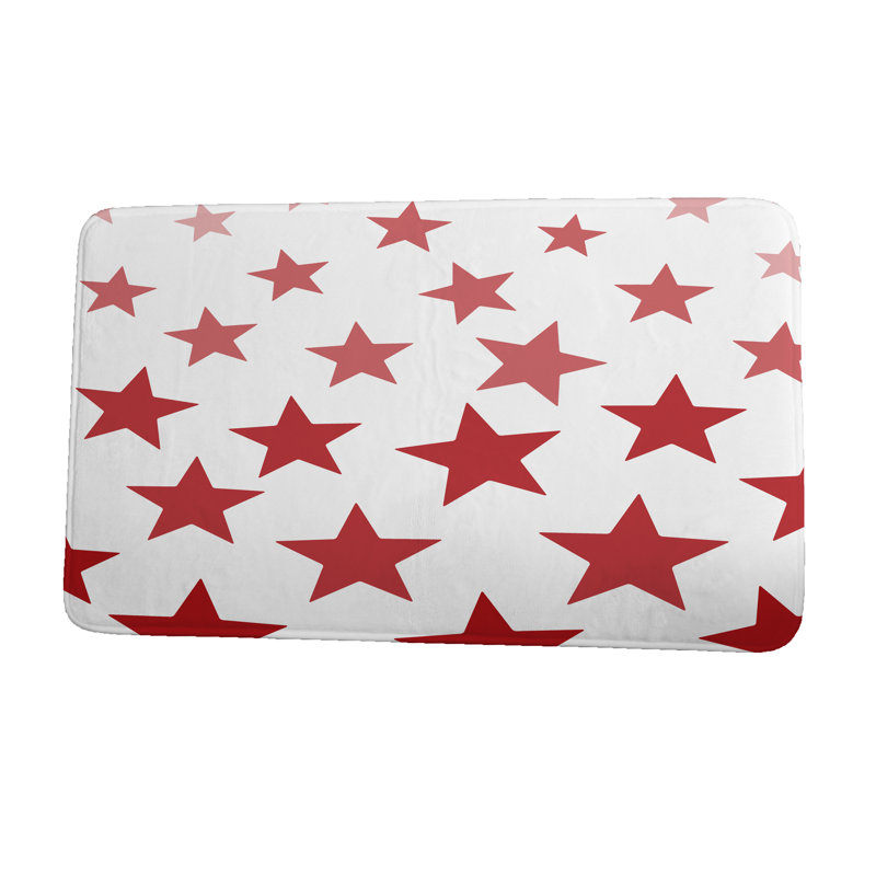 Tapis pour salle de bain Just Star, l 21 po x L 34 po, rouge