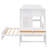 Twin Size Loft Bed With A Stand-Alone Bed, Shelves,Desk,And Wardrobe-White-278155966-278155969