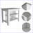 Kitchen Island with 3 Shelves, Four Legs | Ibiza Marble | Rectangular -123021521