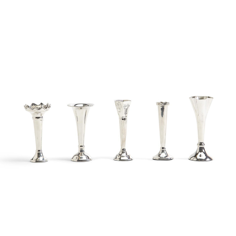 Ensemble de 5 vases à pied simple