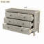 Commode en bois de style rétro avec 6 tiroirs, armoire de rangement pour chambre à coucher-1415777202