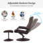 81.28cm Wide Faux Leather Swivel Ergonomic Recliner-490283425