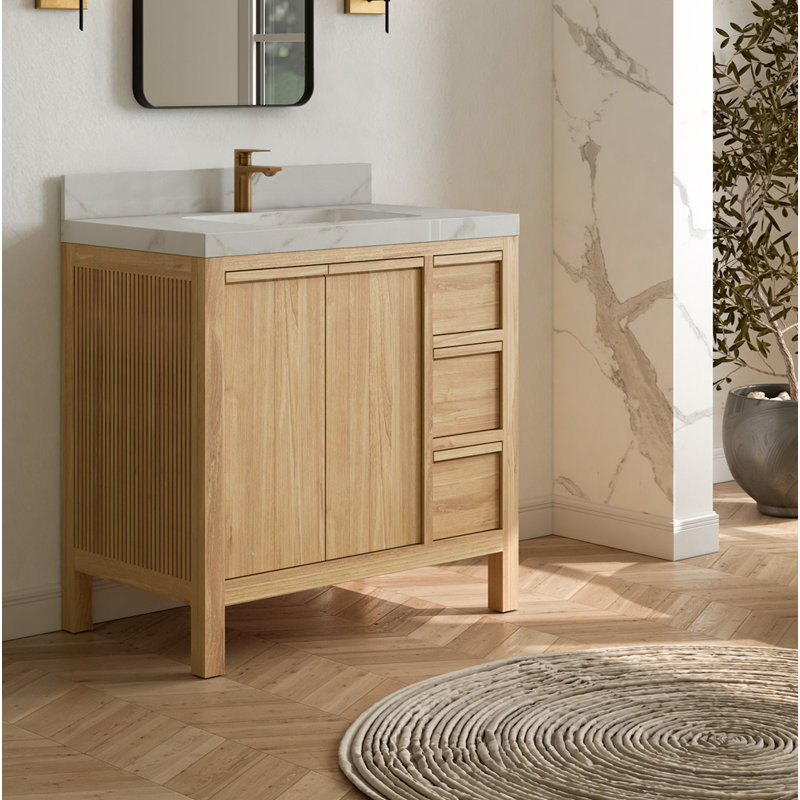 Ensemble de meuble-lavabo simple 36 po, Calacatta Laza