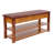 Solid Wood Shoe Rack Bench Shoe Organizer Bench For Entryway 220.46Lbs Weight Capacity