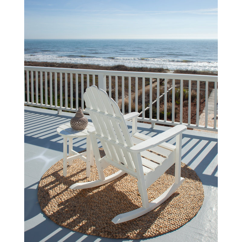 POLYWOOD Classic Adirondack Rocking Chair, Dark Teak