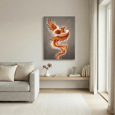 Ensemble de 1 tableau sur toile Flamme Phénix