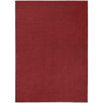 5' X 7' Brick Red Non Skid Indoor Outdoor Area Rug