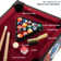 RayChee 20' Table Top Pool Table with Small Billiards Balls, Pool Cues, Triangle Rack, Chalk, Brush