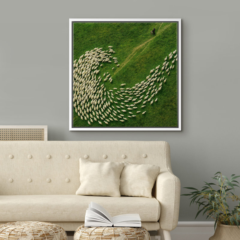 Reproduction d'art sur toile encadrée pour la nature, H 16 po x l 16 po, Blanc