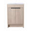 Meuble-lavabo indépendant de 24 po avec 2 portes d'armoire à fermeture en douceur, meuble-lavabo seulement sans comptoir