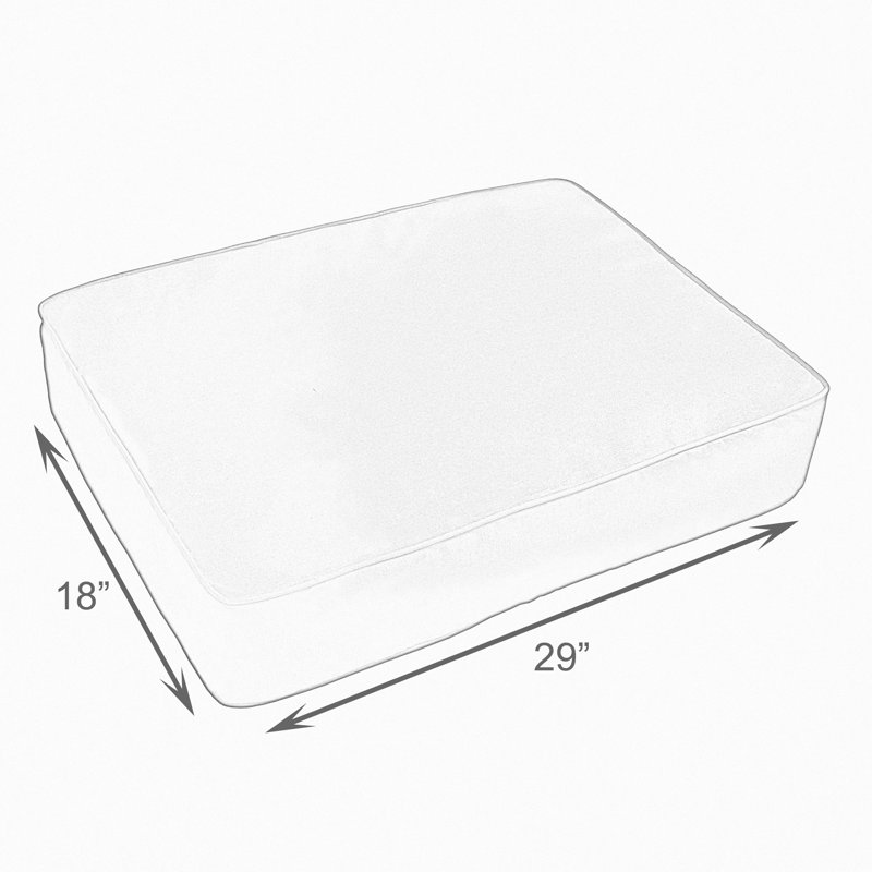 Outdoor 5'' Ottoman Seat Cushion, Graphite