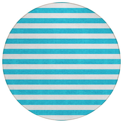 Washable Striped Indoor / Outdoor Rug