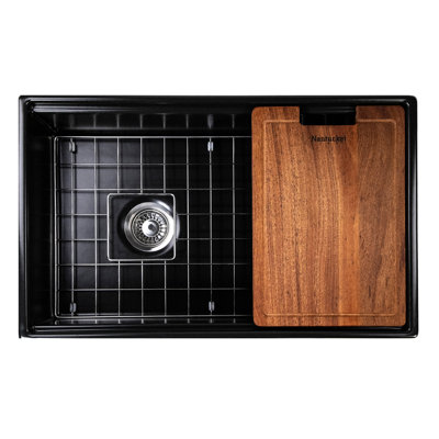 30'' L Farmhouse / Apron Single Bowl Fireclay Kitchen Sink