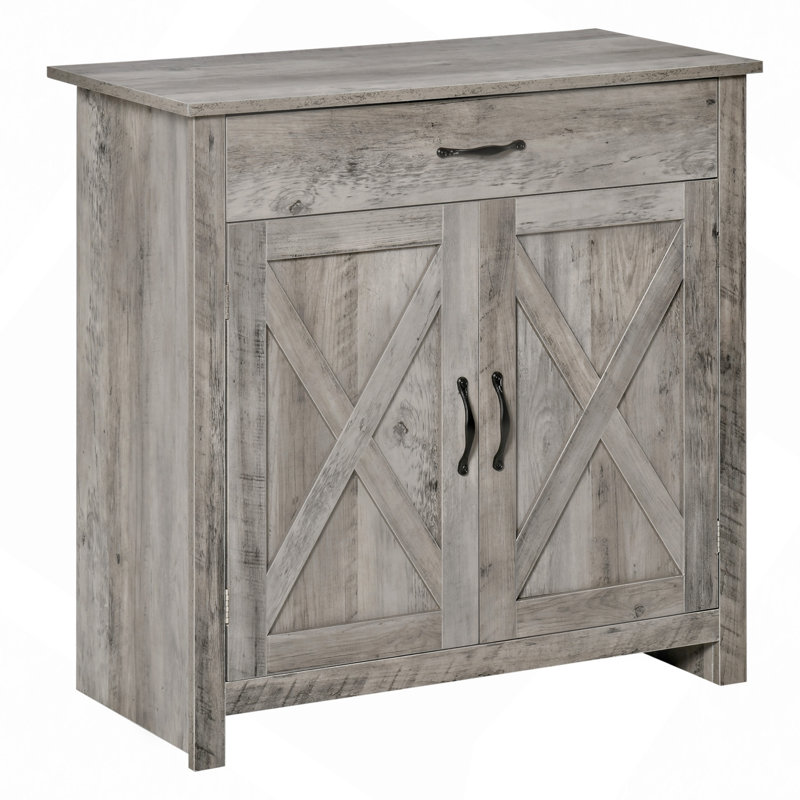 Buffet, armoire de porte de grange, armoire d'appoint 32 po pour la cuisine, le salon ou le vestibule
