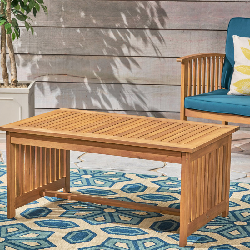 Table basse en bois brun à finition patinée pour l'extérieur 40 "x 24" 18,7 18,7 "avec terrasse en bronze antique