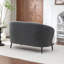 Causeuse en velours avec pieds noirs Stith-1879777121