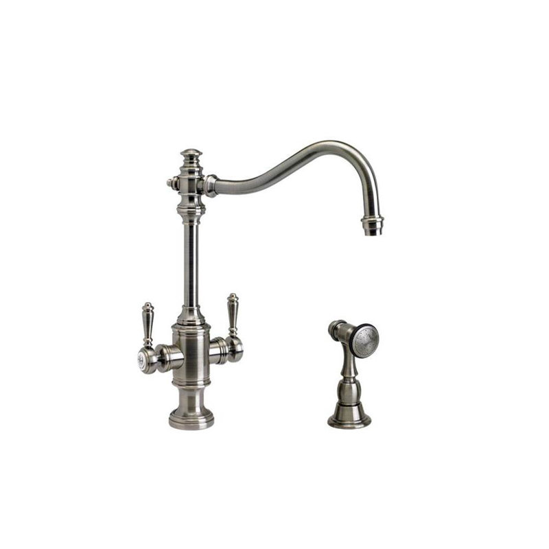 Annapolis Two Handle Kitchen Faucet, Antique Pewter