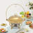 7.26Qt Gold Round Chafing Dish Buffet Warmers Sets