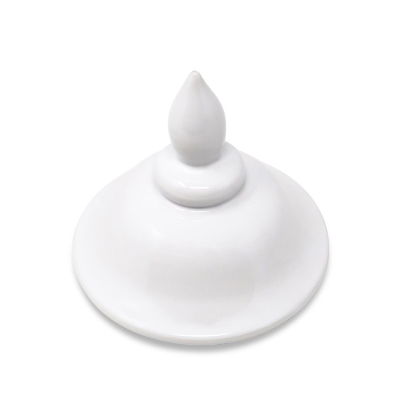 Pot à gingembre blanc avec fleur dorée