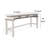 Dean Console Table, USB and Cubbies, 76 Inch Rectangular Brown, White
