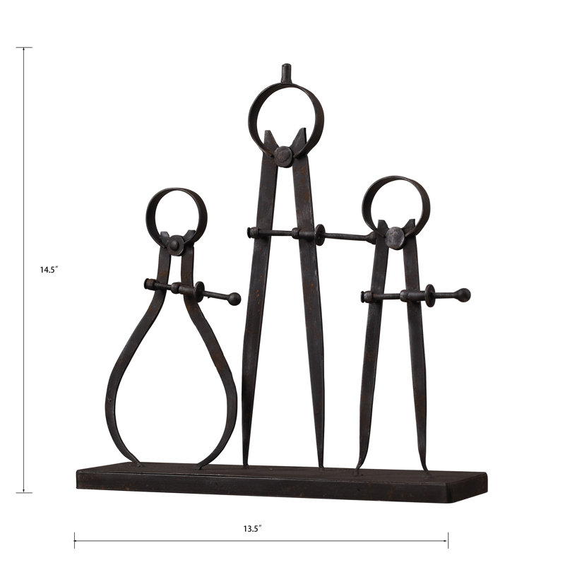 Compass and Caliper - Antique Black