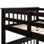 Lit superposé double dans la chambre à coucher, escalier à quatre marches, rangement, barrière de sécurité, lit à pieds en pin avec escalier, espace de rangement, boîte à ressorts non requise-130449340