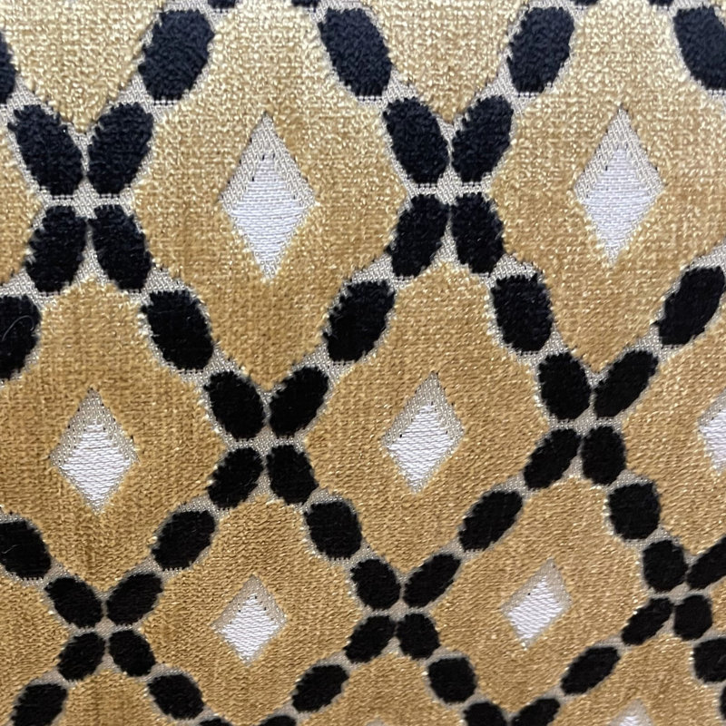 Geometric Linen Outdoor Throw Pillow, 12" H x 20" W